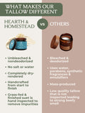 Hearth & Homestead Whipped Beef Tallow for Skin & Face, Unscented, 1.3oz