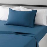 Amazon Basics Lightweight Super Soft Easy Care Wrinkle-Free Breathable Brushed Microfiber 3-Piece Bed Sheet Set with 14-Inch Deep Pockets, Twin, Dark Gray, Solid