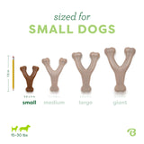 Benebone Wishbone Dog Chew Toy for Aggressive Chewers, Real Bacon, Medium