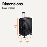 Amazon Basics 3-Piece Hardshell Suitcases Set (21", 26", 30"), Expandable For Up to 25% More Space, With Scratch-Resistant Finish, Four Multi-Directional Wheels, Rose Gold