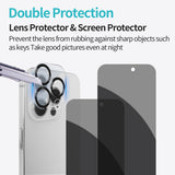PEHAEL for iPhone 17 Pro Max Privacy Screen Protector+Camera Lens Protector