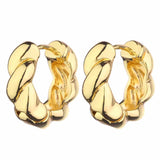 Wgoud 6 Pairs Chunky Gold Hoop Earrings for Women, 14K Gold Plated Hoop Earrings Hypoallergenic, Thick Lightweight Twisted Huggie Hoops Earring Set for Women’s Jewelry GIfts