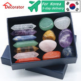 Home Decoration Craft Stones Gifts Natural Stone Set 7 Chakra Reiki Healing Stone Quartz Mineral Ornament Healing Gemstone