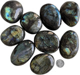 Natural Labradorite Irregular Polished Crystal Healing Gemstone, Worry Stone Pebble Chakra Crystals and Healing Stones(100-180G)