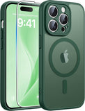 FNTCASE for iPhone 15/14/13 Case, Fit for Magsafe, Glass Screen Protector