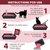 ARM & HAMMER Slide Platinum Easy Clean-Up Clumping Cat Litter, 34 lbs
