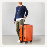 Amazon Basics 3-Piece Hardshell Suitcases Set (21", 26", 30"), Expandable For Up to 25% More Space, With Scratch-Resistant Finish, Four Multi-Directional Wheels, Rose Gold