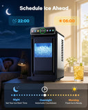 Silonn Ice Maker Countertop, Portable Ice Machine with Carry Handle, Self-Cleaning Ice Makers with Basket and Scoop, 9 Cubes in 6 Mins, 26 lbs per Day, Ideal for Home, Kitchen, Camping, RV
