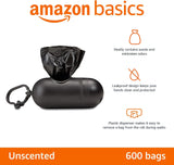 Amazon Basics Dog Poop Leak Proof Bags with Dispenser and Leash Clip, Unscented, 13" x 9" Large Size, 300 Count