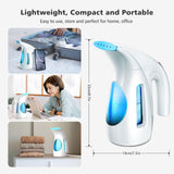 HiLIFE Steamer for Clothes, Portable Handheld Design, 240ml Big Capacity, 700W, Strong Penetrating Steam, Removes Wrinkle, for Home, Office(ONLY FOR 120V)-(Ocean Blue)
