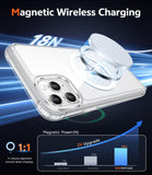 FNTCASE for iPhone 16 Phone Case Compatible with Magsafe Clear Phonecase