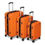 Amazon Basics 3-Piece Hardshell Suitcases Set (21", 26", 30"), Expandable For Up to 25% More Space, With Scratch-Resistant Finish, Four Multi-Directional Wheels, Rose Gold