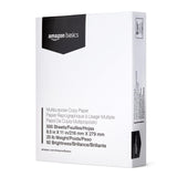 Amazon Basics Multipurpose Copy Printer Paper, 8.5 x 11 Inches, 20 lb, 92 Bright, White, 1 Ream (500 Sheets), Jam-Free