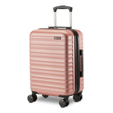 Amazon Basics 3-Piece Hardshell Suitcases Set (21", 26", 30"), Expandable For Up to 25% More Space, With Scratch-Resistant Finish, Four Multi-Directional Wheels, Rose Gold