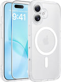 FNTCASE for iPhone 17 Case, Compatible with Magsafe, Glass Screen Protector