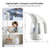 HiLIFE Steamer for Clothes, Portable Handheld Design, 240ml Big Capacity, 700W, Strong Penetrating Steam, Removes Wrinkle, for Home, Office(ONLY FOR 120V)-(Ocean Blue)