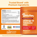 Zesty Paws Dog Allergy Chews - Dog Allergy Relief, Lamb, 90 Ct