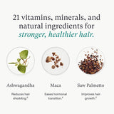 Nutrafol - Suplementos para el crecimiento del cabello para mujeres de 45 años o más, clínicamente probados, cobertura más gruesa del cabello y el cuero cabelludo, recomendado por dermatólogos, 1 mes