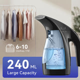 HiLIFE Steamer for Clothes, Portable Handheld Design, 240ml Big Capacity, 700W, Strong Penetrating Steam, Removes Wrinkle, for Home, Office(ONLY FOR 120V)-(Ocean Blue)