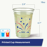 Hefty Party On Disposable Plastic Cups, Assorted, 16 Ounce, 100 Count