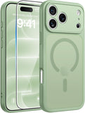 FNTCASE for iPhone 17 Case, Compatible with Magsafe, Glass Screen Protector