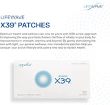 X39 Patches - Supports Improvements of Strength and Stamina - Supports Improved Exercise Performance - No Drugs or Stimulants - Innovative Patch Technology for Enhanced Wellness - 30 Patches