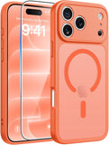 FNTCASE for iPhone 15/14/13 Case, Fit for Magsafe, Glass Screen Protector