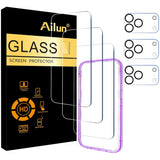 Ailun Screen Protector + Camera Lens Protector for iPhone 17, 3+3Pack