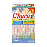 INABA Churu Cat Treats, Lickable, Squeezable Creamy Purée Cat Treat with Green Tea Extract & Taurine, 0.5 Ounces Each Tube, 20 Tubes, Chicken Variety Box