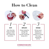 CONNOISSEURS Premium Edition Jewelry Cleaner, Value Size 9.6oz - Pick from Fine, Silver or Delicate Jewelry Cleaner