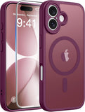 FNTCASE for iPhone 15/14/13 Case, Fit for Magsafe, Glass Screen Protector