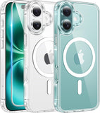 FNTCASE for iPhone 16 Phone Case Compatible with Magsafe Clear Phonecase