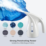 HiLIFE Steamer for Clothes, Portable Handheld Design, 240ml Big Capacity, 700W, Strong Penetrating Steam, Removes Wrinkle, for Home, Office(ONLY FOR 120V)-(Ocean Blue)