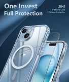 FNTCASE for iPhone 16 Phone Case Compatible with Magsafe Clear Phonecase