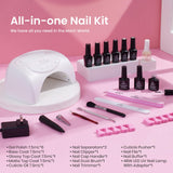 Beetles Gel Nail Polish Kit with U V Light 80Pcs Color Enchantment 55 Colors Gel Polish Starter Kit with Base Top Coat Nail Art Stickers Manicure Tools Gift for Women