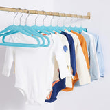 Amazon Basics Kids Space Saving Velvet Non-Slip Clothes Hangers with Shoulder Notches for Infant and Toddler, 11.6", Beige, 50-Pack
