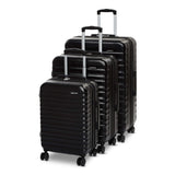 Amazon Basics 3-Piece Hardshell Suitcases Set (21", 26", 30"), Expandable For Up to 25% More Space, With Scratch-Resistant Finish, Four Multi-Directional Wheels, Rose Gold