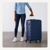 Amazon Basics 3-Piece Hardshell Suitcases Set (21", 26", 30"), Expandable For Up to 25% More Space, With Scratch-Resistant Finish, Four Multi-Directional Wheels, Rose Gold