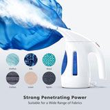 HiLIFE Steamer for Clothes, Portable Handheld Design, 240ml Big Capacity, 700W, Strong Penetrating Steam, Removes Wrinkle, for Home, Office(ONLY FOR 120V)-(Ocean Blue)