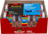 Scotch Heavy Duty Packing Tape, 1.88 in x 800 in, 6 Rolls