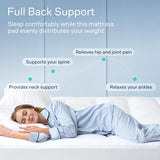 Niagara Sleep Solution 100% Cotton Top Queen Size Mattress Pad, Pillow Top