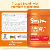 Zesty Paws Dog Allergy Chews - Dog Allergy Relief, Lamb, 90 Ct