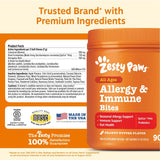 Zesty Paws Dog Allergy Chews - Dog Allergy Relief, Lamb, 90 Ct