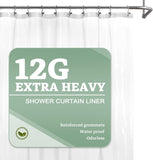 Barossa Design Oeko-tex Certified Shower Curtain Liner Standard Size, Clear