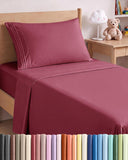 Queen Size 4 Piece Sheet Set - Comfy Breathable & Cooling Sheets - White