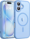 FNTCASE for iPhone 15/14/13 Case, Fit for Magsafe, Glass Screen Protector