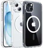 FNTCASE for iPhone 16 Phone Case Compatible with Magsafe Clear Phonecase