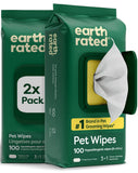 Earth Rated Dog Wipes for Paws & Butt, Deodorizing, Unscented, 100ct