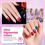 Beetles Gel Nail Polish Kit with U V Light 80Pcs Color Enchantment 55 Colors Gel Polish Starter Kit with Base Top Coat Nail Art Stickers Manicure Tools Gift for Women