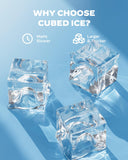 Silonn Ice Maker Countertop, Portable Ice Machine with Carry Handle, Self-Cleaning Ice Makers with Basket and Scoop, 9 Cubes in 6 Mins, 26 lbs per Day, Ideal for Home, Kitchen, Camping, RV
